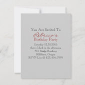 フローラエッフェルタワーパリの誕生日パーティー 招待状 (裏面)