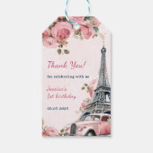 フローラエッフェルタワーパリ1st誕生日パーティー ギフトタグ (裏面)