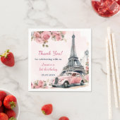 フローラエッフェルタワーパリ1st誕生日パーティー スタンダードカクテルナプキン (インサイチュ)