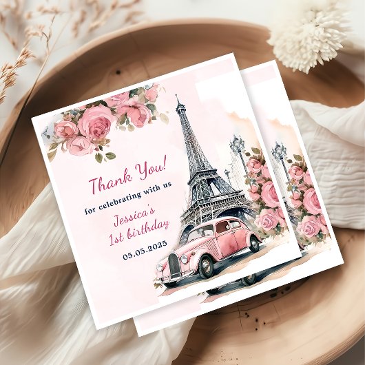 フローラエッフェルタワーパリ1st誕生日パーティー スタンダードカクテルナプキン