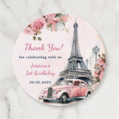 フローラエッフェルタワーパリ1st誕生日パーティー フェイバータグ (正面)
