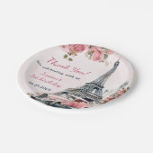 フローラエッフェルタワーパリ1st誕生日パーティー ペーパープレート (アングル)