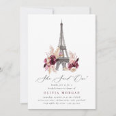 フローラエッフェルタワーブライダルシャワー 招待状 (正面)