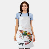 フローラエビカスタムアート エプロン (着用した状態)