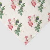 フローラエフェメラデコパージュピンクローズクリームパターン 薄葉紙 (詳細)
