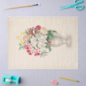 フローラエフエマデコップピンク白い花瓶 薄葉紙 (クラフト)