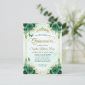 フローラエメエレガントラルドグリーングラム金ゴールドキンセアニラ ポストカード (スタンド正面)