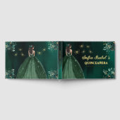 フローラエメラルドグリーンドレス誕生日キンセアニェラ ゲストブック (全面)