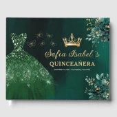 フローラエメラルドグリーンドレス誕生日キンセアニェラ ゲストブック (正面)
