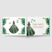 フローラエメラルドグリーンドレス誕生日キンセアニェラ ゲストブック (全面)