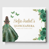 フローラエメラルドグリーンドレス誕生日キンセアニェラ ゲストブック (正面)