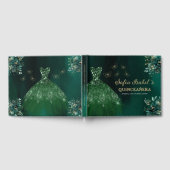 フローラエメラルドグリーンドレス誕生日キンセアニェラ ゲストブック (全面)