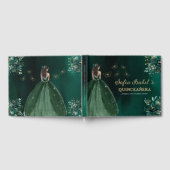 フローラエメラルドグリーンドレス誕生日キンセアニェラ ゲストブック (全面)