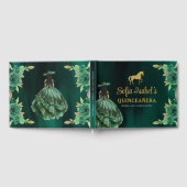 フローラエメラルドグリーンドレス誕生日キンセアニェラ ゲストブック (全面)