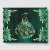 フローラエメラルドグリーンドレス誕生日キンセアニェラ ゲストブック (裏面)