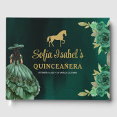 フローラエメラルドグリーンドレス誕生日キンセアニェラ ゲストブック (正面)