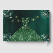 フローラエメラルドグリーンドレス誕生日キンセアニェラ ゲストブック (裏面)