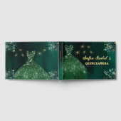 フローラエメラルドグリーンドレス誕生日キンセアニェラ ゲストブック (全面)