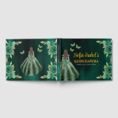 フローラエメラルドグリーンドレス誕生日キンセアニェラ ゲストブック (全面)