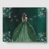 フローラエメラルドグリーンドレス誕生日キンセアニェラ ゲストブック (裏面)