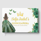 フローラエメラルドグリーンドレス誕生日キンセアニェラ ゲストブック (正面)