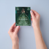 フローラエメラルドグリーンドレス誕生日キンセアニェラ チラシ (手)