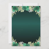 フローラエメラルドグリーンドレス誕生日キンセアニェラ 招待状 (裏面)