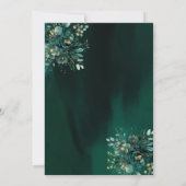 フローラエメラルドグリーンドレス誕生日キンセアニェラ 招待状 (裏面)