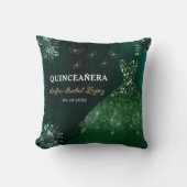 フローラエメラルドグリーンプリンセスキンセアニェラ クッション (正面)