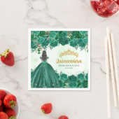 フローラエメラルドグリーンプリンセスティアラキンセアニェラ スタンダードカクテルナプキン (インサイチュ)