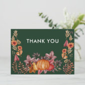フローラエメラルドグリーン感謝祭ディナー サンキューカード (スタンド正面)