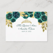 フローラエメラルドグリーン金ゴールドアーチキンセニェラ エンクロージャーカード (裏面)