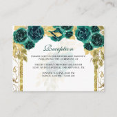 フローラエメラルドグリーン金ゴールドアーチキンセニェラ エンクロージャーカード (正面)