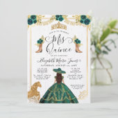 フローラエメラルドグリーン金ゴールドティアラチャラキンセアニェラ 招待状 (スタンド正面)