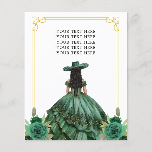 フローラエメラルドグリーン金ゴールドブーツホースキンセアニェラ チラシ (裏面)