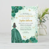 フローラエメラルドグリーン金ゴールドプリンセスキンセアニェラ 招待状 (スタンド正面)