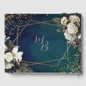 フローラエメラルドグリーン金ゴールド結婚リース ゲストブック (裏面)