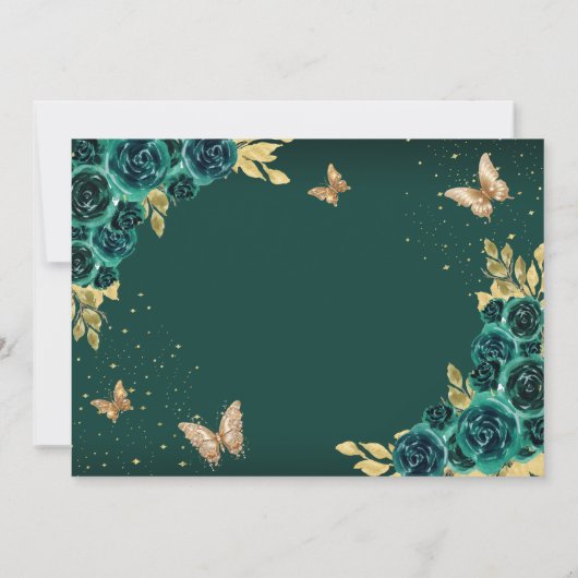 フローラエメラルド金ゴールドティアラバタフライキンセアニラ セーブザデート (裏面)