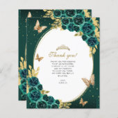 フローラエメラルド金ゴールドバタフライキンセニェラ写真 (正面/裏面)