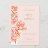 フローラエレガモダンントウェディング 招待状 (正面/裏面)