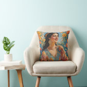 フローラエレガンススクウェア鮮やかピロー – ホームデコール クッション (椅子)