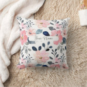 「フローラエレガンスパーソナライズされた：枕デザイン クッション (ブランケット)