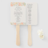 フローラエレガンスピーチ赤面結婚セージの儀式 ハンドファン (正面&裏面)