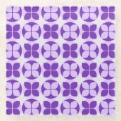 フローラエレガンスモダンコースター ガラスコースター (正面)