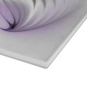 フローラエレガンスモダン抽象芸術バイオレットフラクタルアート カッティングボード (角)