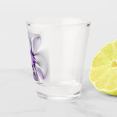 フローラエレガンスモダン抽象芸術バイオレットフラクタルアート ショットグラス (右)