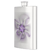 フローラエレガンスモダン抽象芸術バイオレットフラクタルアート フラスク (左)