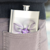 フローラエレガンスモダン抽象芸術バイオレットフラクタルアート フラスク (インサイチュ)