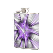 フローラエレガンスモダン抽象芸術バイオレットフラクタルアート フラスク (左)