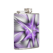 フローラエレガンスモダン抽象芸術バイオレットフラクタルアート フラスク (右)